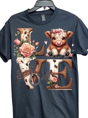 Western Cow Black Graphic Tee